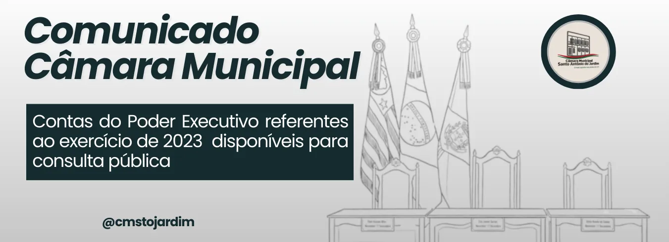 Contas do Poder Executivo referentes ao exercício de 2023  disponíveis para consulta pública