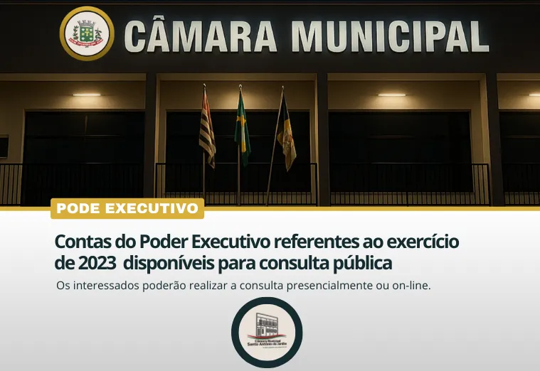 Contas do Poder Executivo referentes ao exercício de 2023  disponíveis para consulta pública